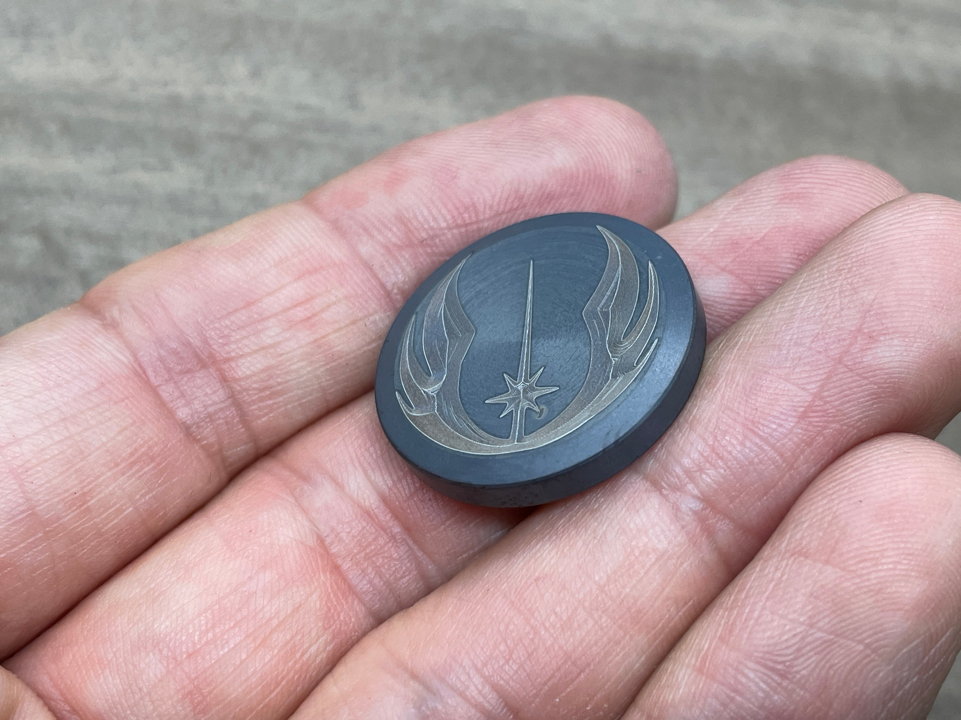 Worry Coin 4 sizes JEDI Black Tungsten Worry Coin – Metonboss