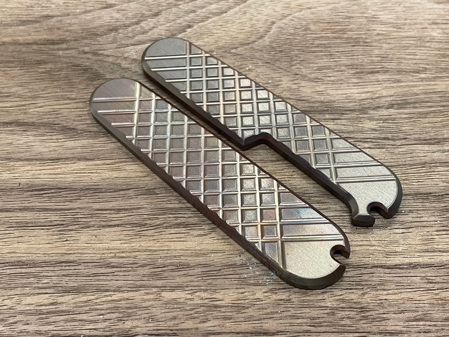 FRAG milled 91mm Aged Copper Scales for Swiss Army SAK