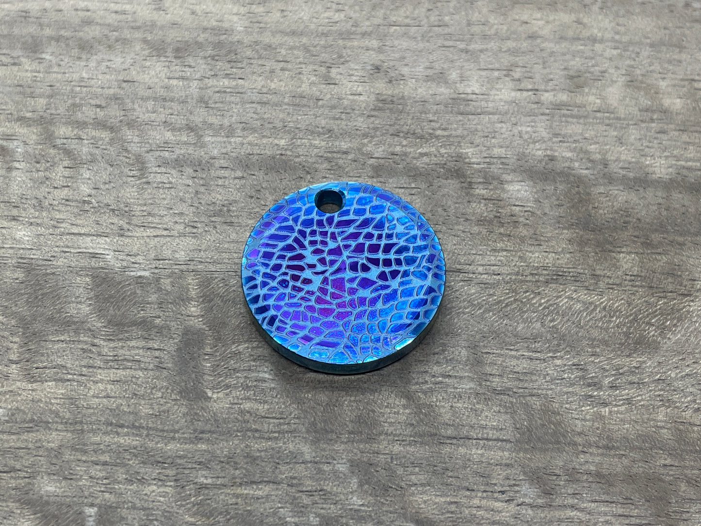 NEBULA Flamed Titanium PENDANT Keychain