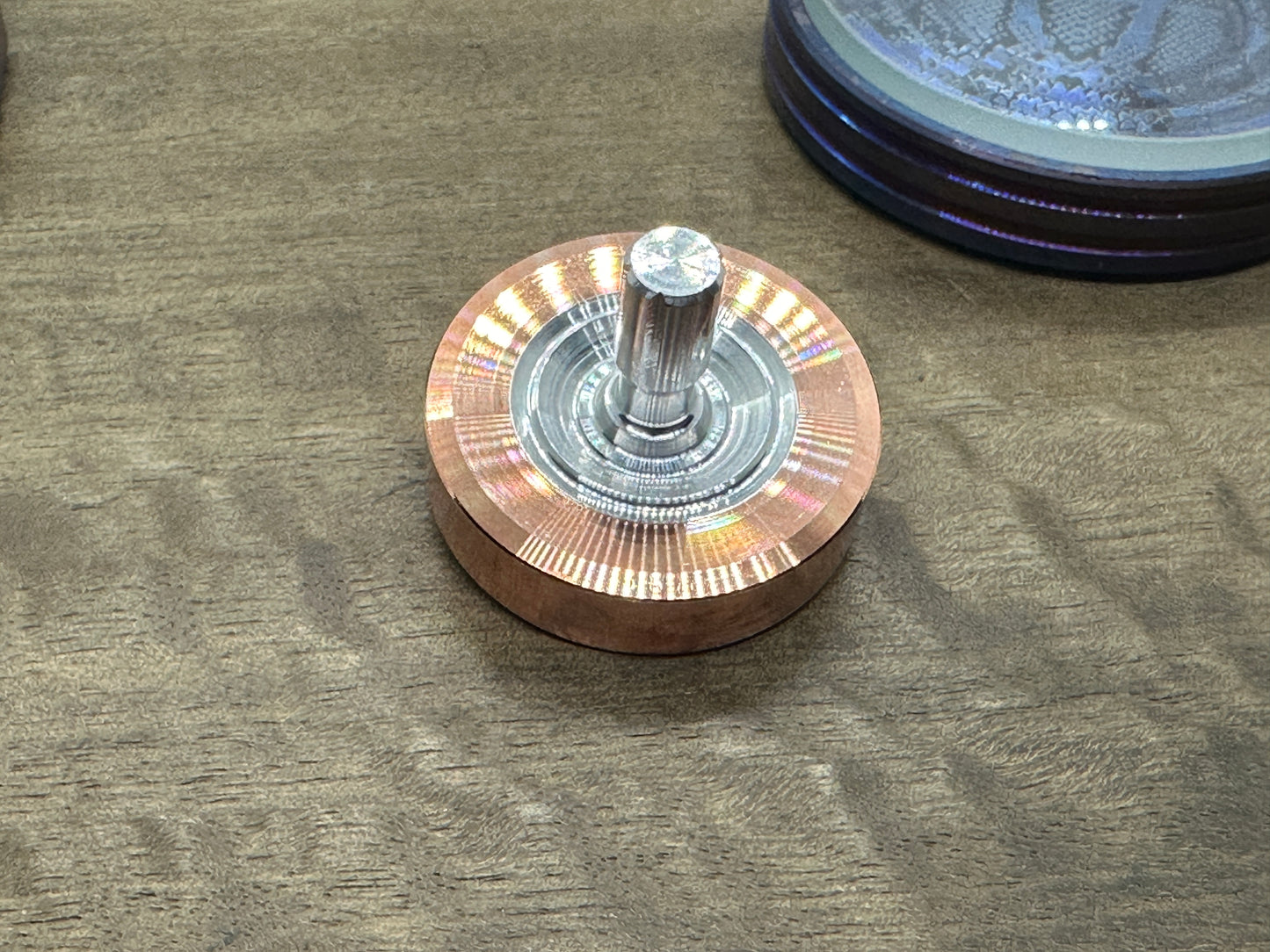 42gr HEAVY 1.23" Copper Grooved PERFORMER Spinning Top Aluminum stem