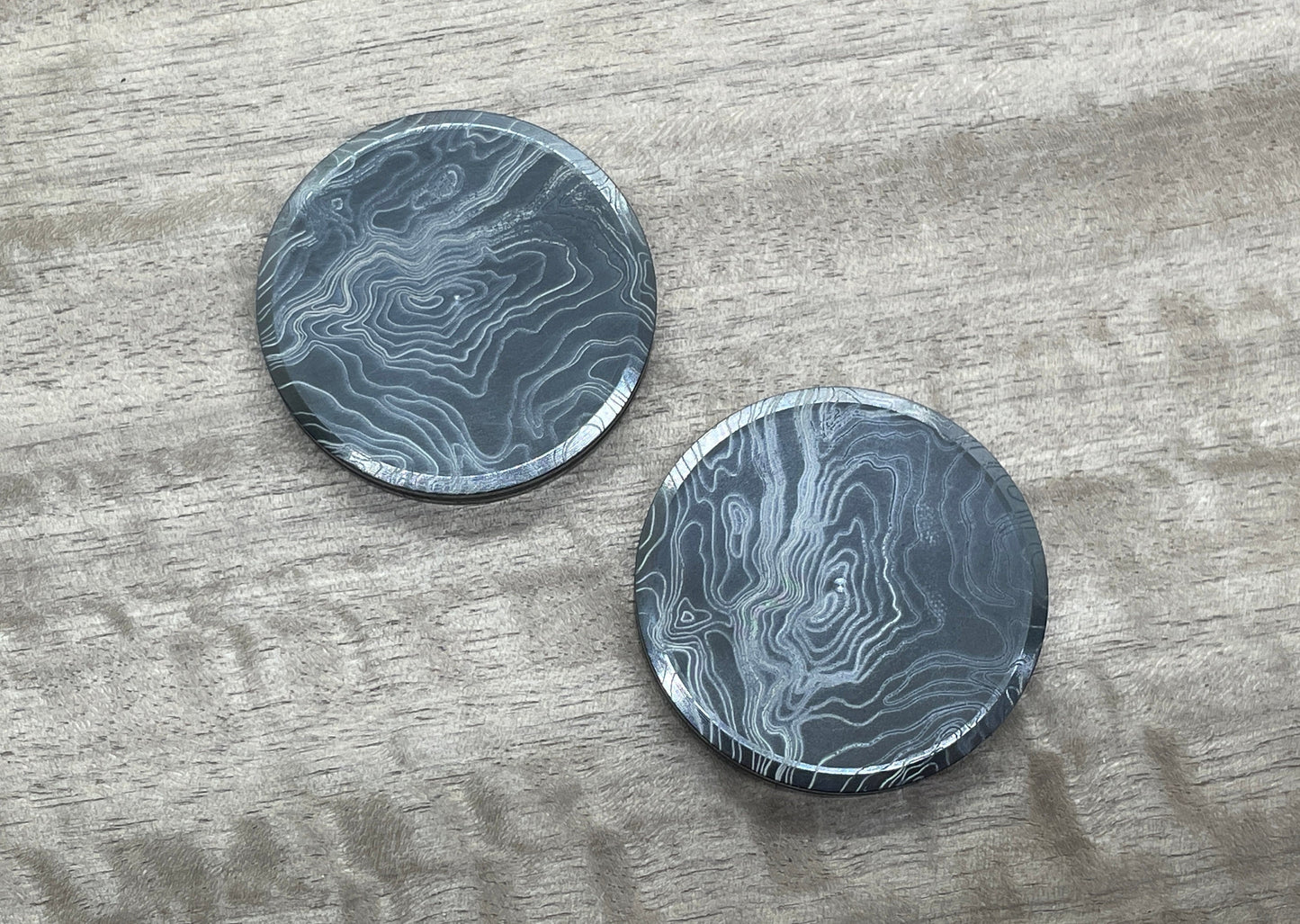Black Zirconium TOPO HAPTIC Coins CLICKY Haptic Slider Fidget