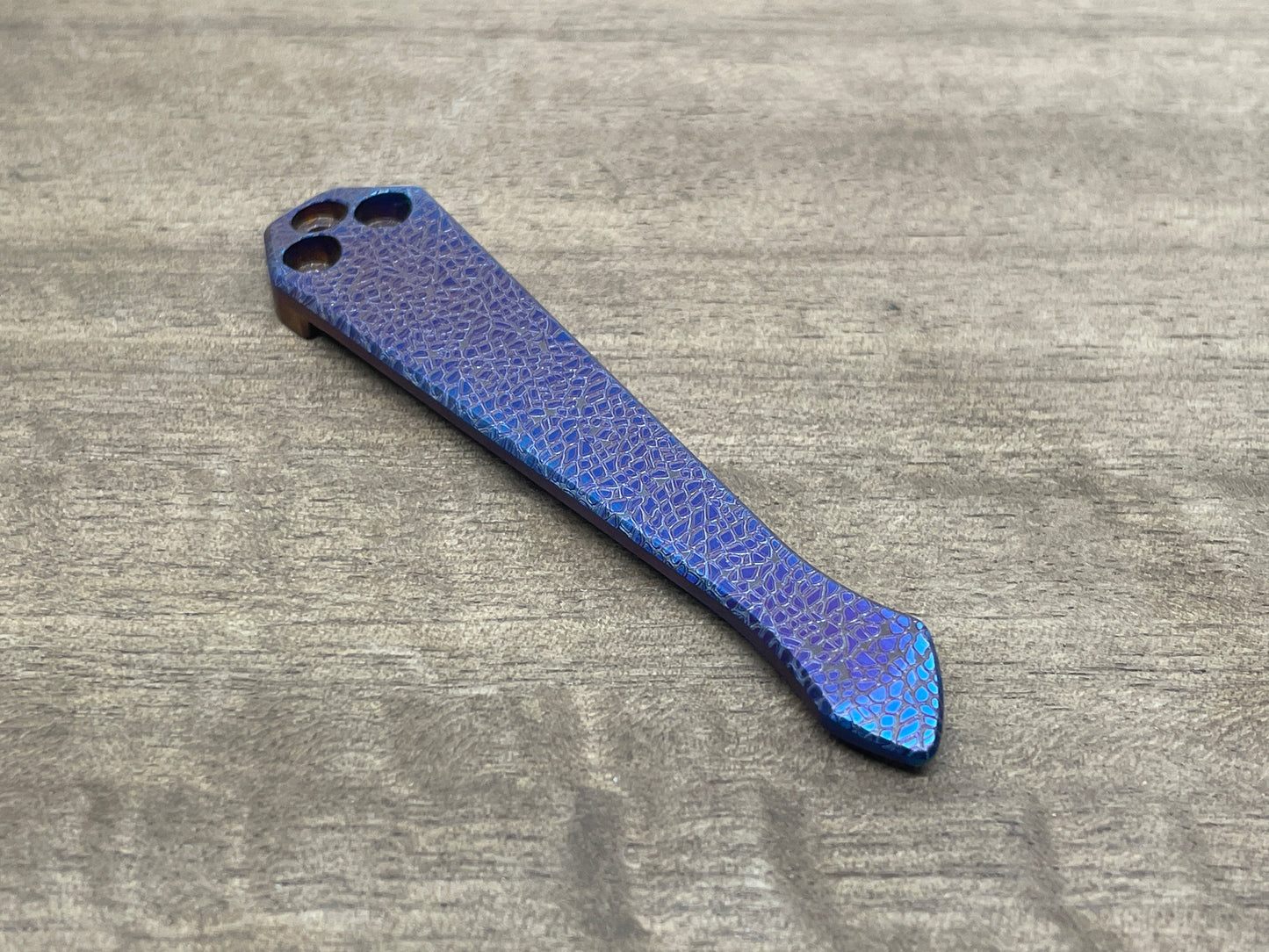 NEBULA Flamed Spidy Titanium CLIP for most Spyderco models