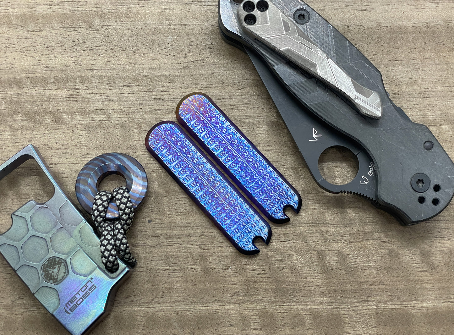 RIPPLE Flamed 58mm Titanium Scales for Swiss Army SAK