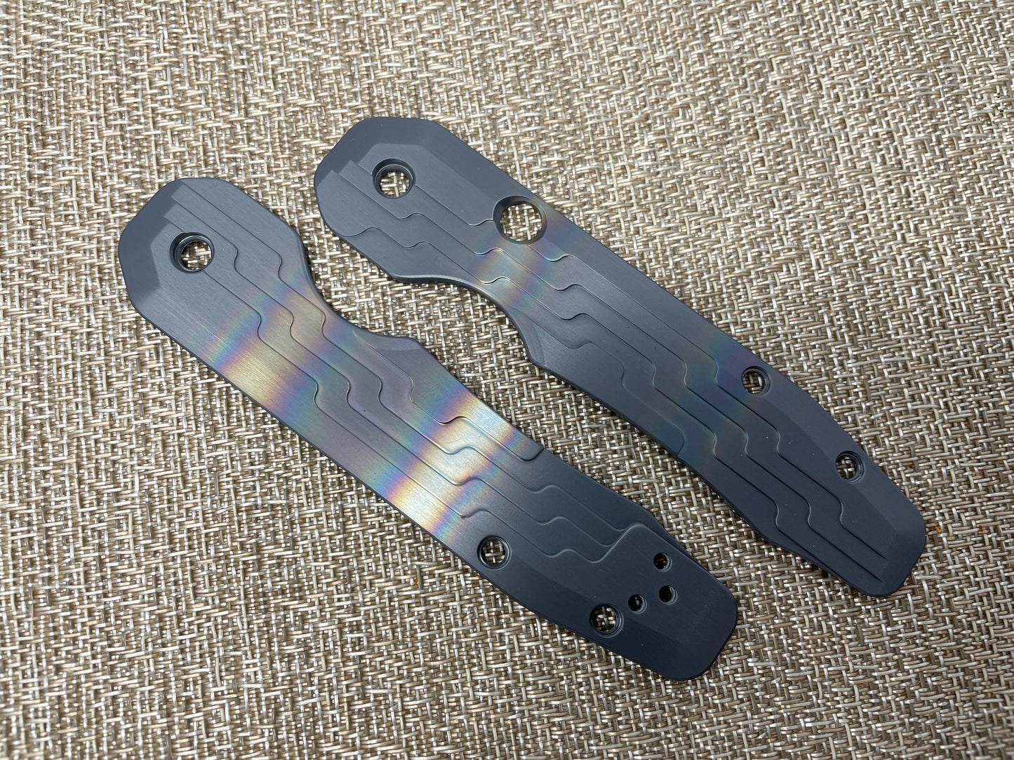 Black Rainbow AZTEC Zirconium Scales for Spyderco SMOCK