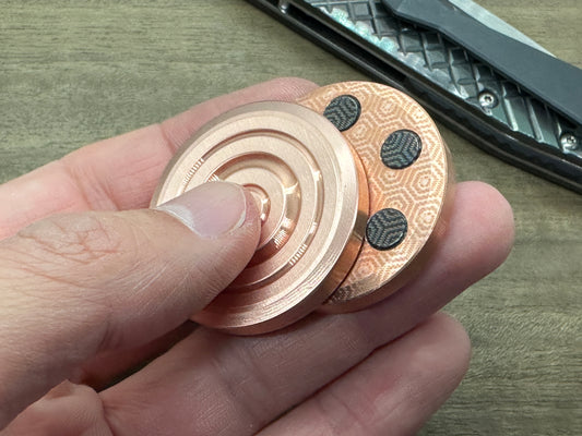ORBITER Brushed Copper Haptic Coins Fidget