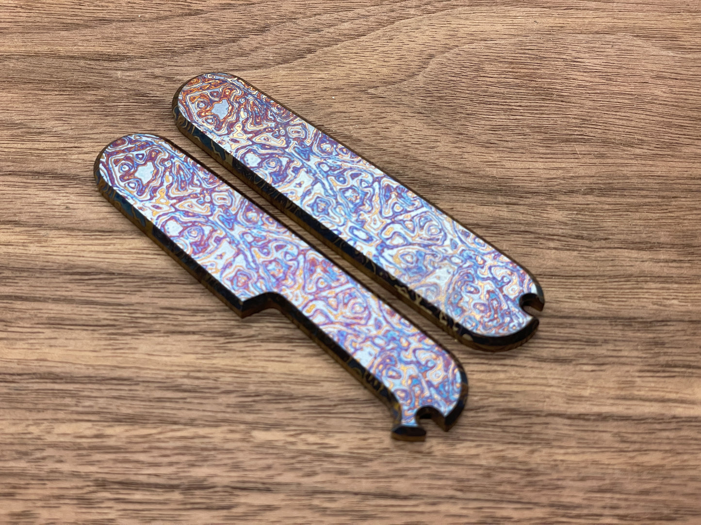 ALIEN Flamed 91mm Titanium Scales for Swiss Army SAK