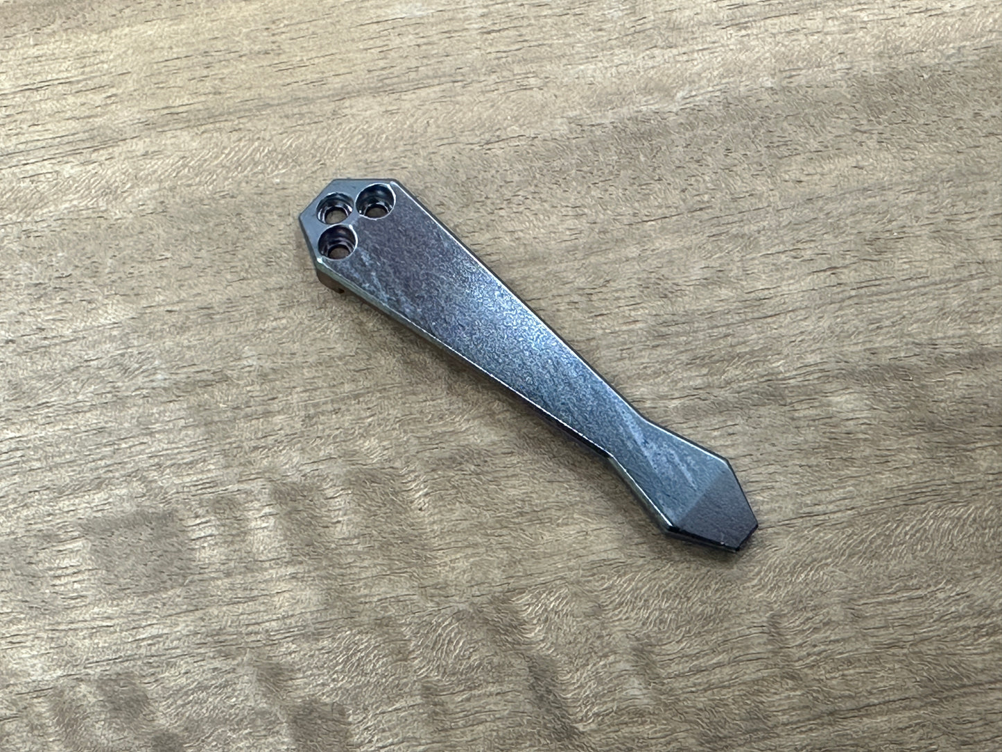 Black LABRADORITE Dmd Titanium CLIP for most Spyderco models