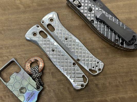 Polished FRAG milled Aerospace Aluminum Scales for Benchmade Bugout 535