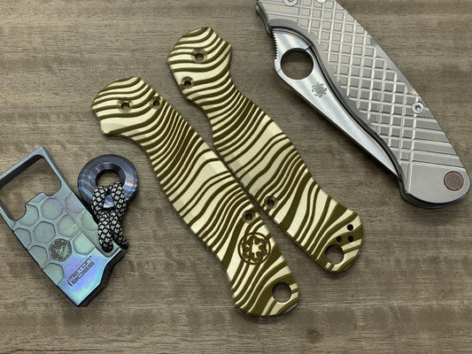 BESKAR Mandalorian Brass Scales for Spyderco Paramilitary 2 PM2