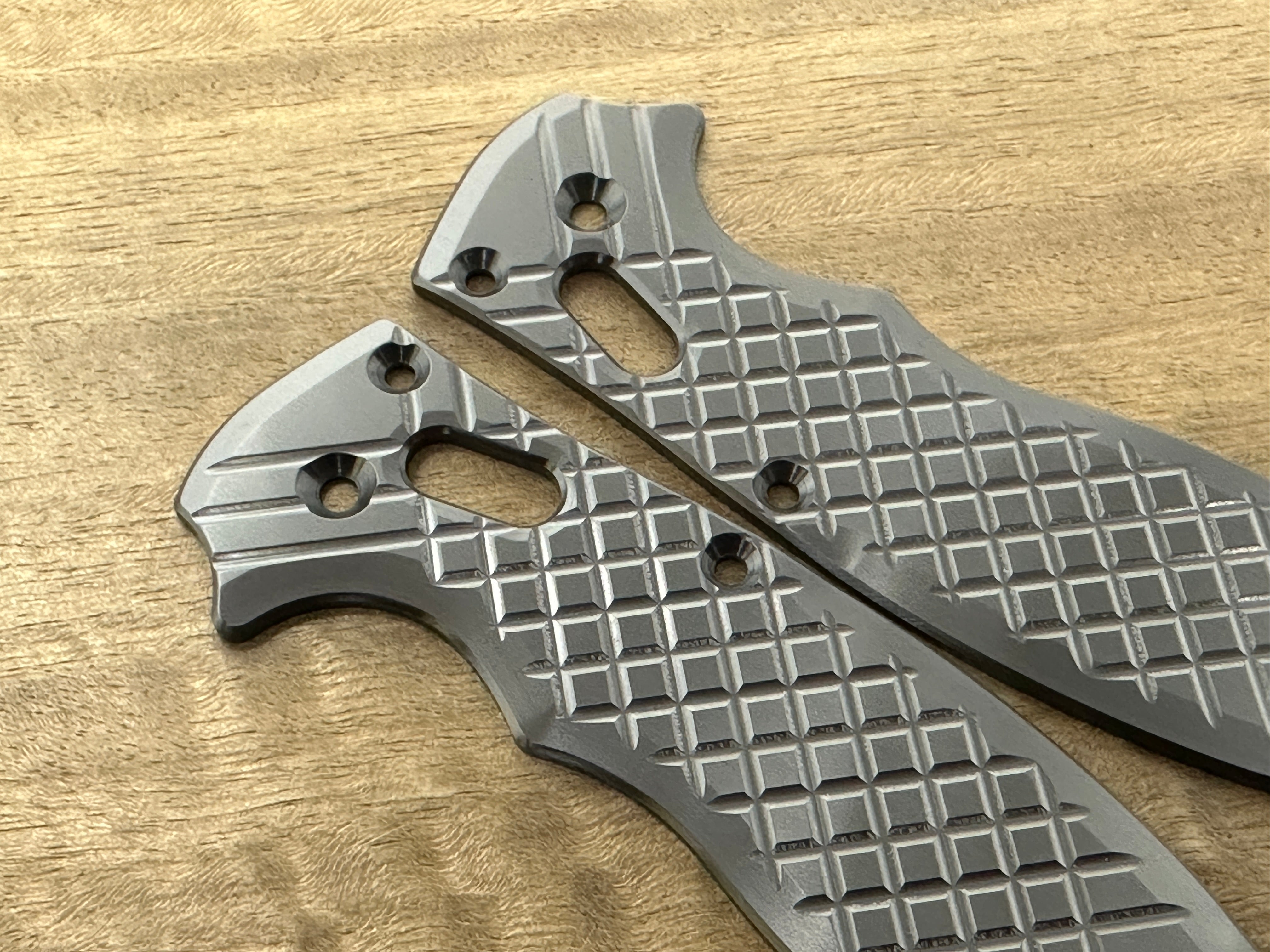 Brushed FRAG milled Zirconium scales for Spyderco MANIX 2