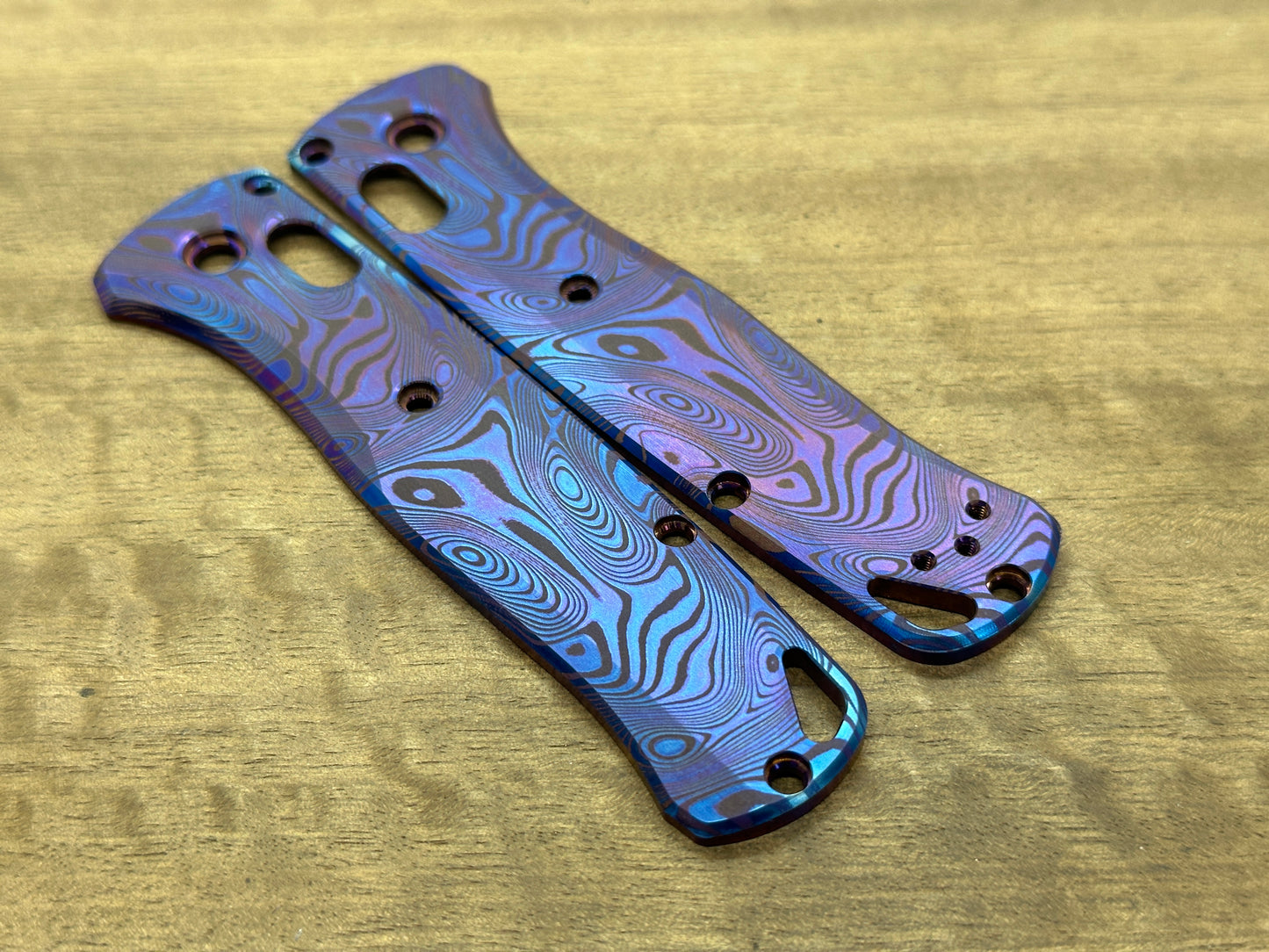 Dama FISH Flamed Titanium Scales for Benchmade Bugout 535