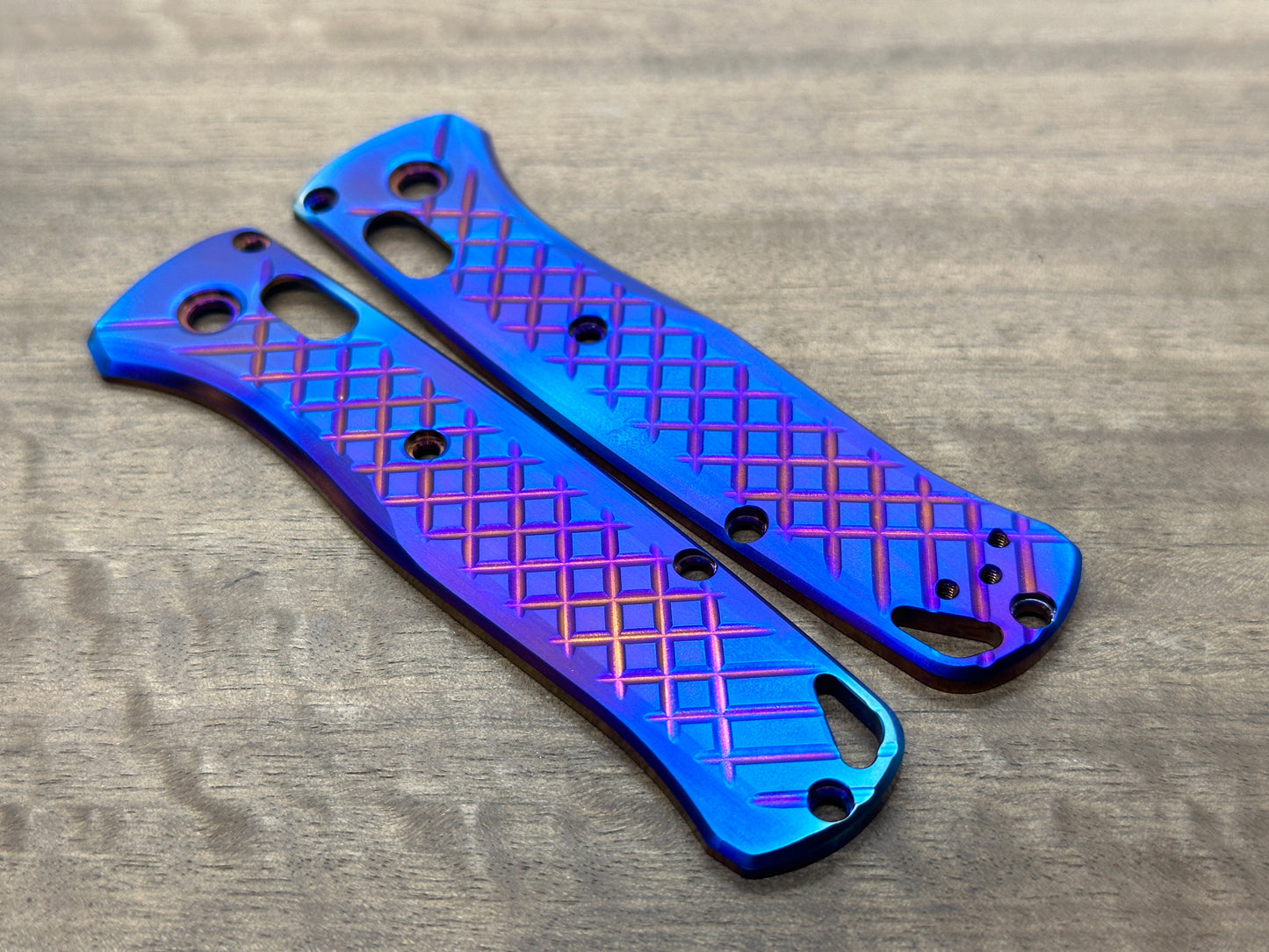 Flamed FRAG Cnc milled Titanium Scales for Benchmade Bugout 535