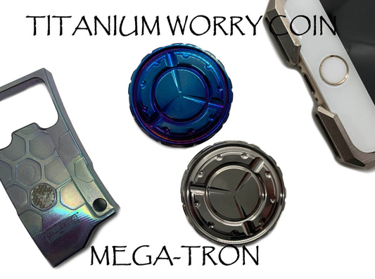 Flamed or Polished Titanium MEGATRON Worry Coins Coin