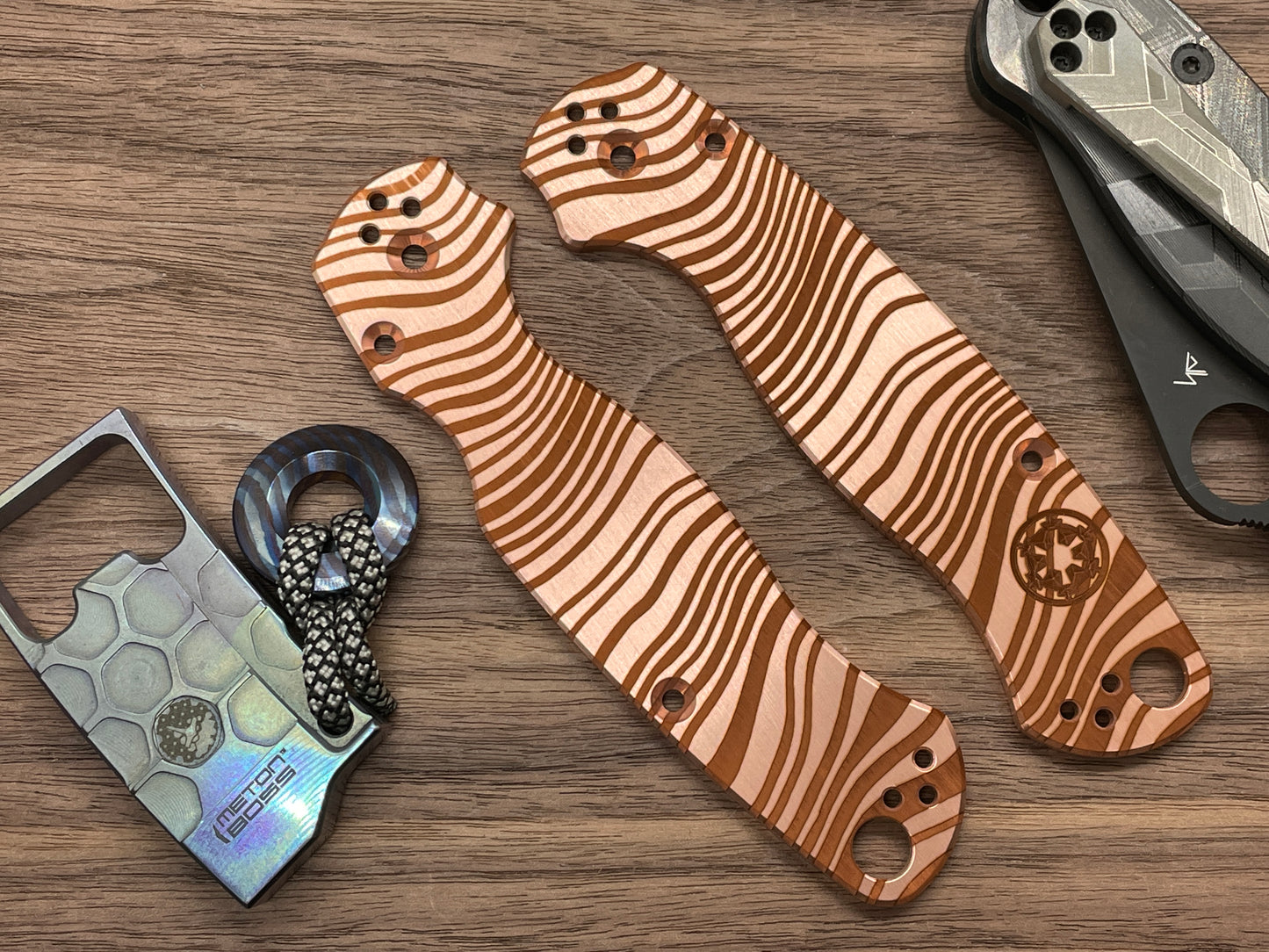 BESKAR Mandalorian Copper Scales for Spyderco Paramilitary 2 PM2