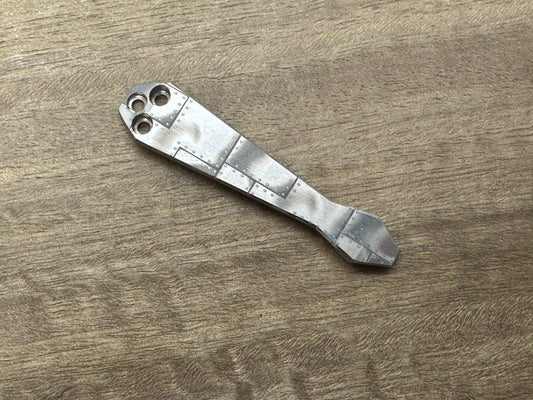 Riveted Airplane engraved Dmd Titanium CLIP for most Spyderco models