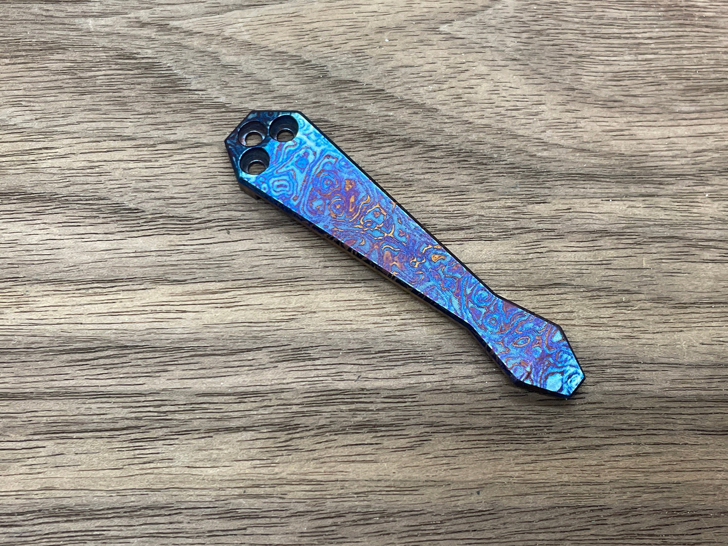 ALIEN heat ano engraved Dmd Titanium CLIP for most Spyderco models