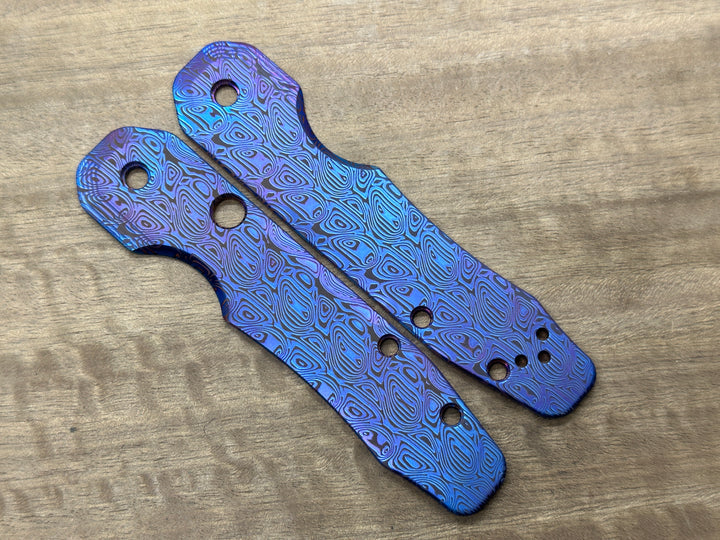 Dama AEGR Flamed Titanium Scales for Spyderco SMOCK