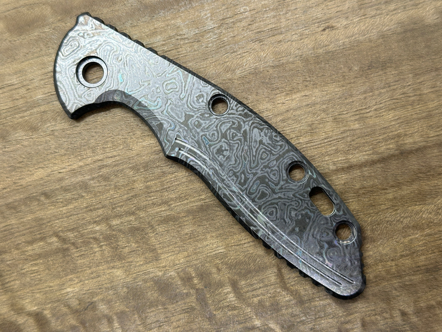 Oil Slick ALIEN engraved Black Zirconium scale for XM-18 3.5 HINDERER