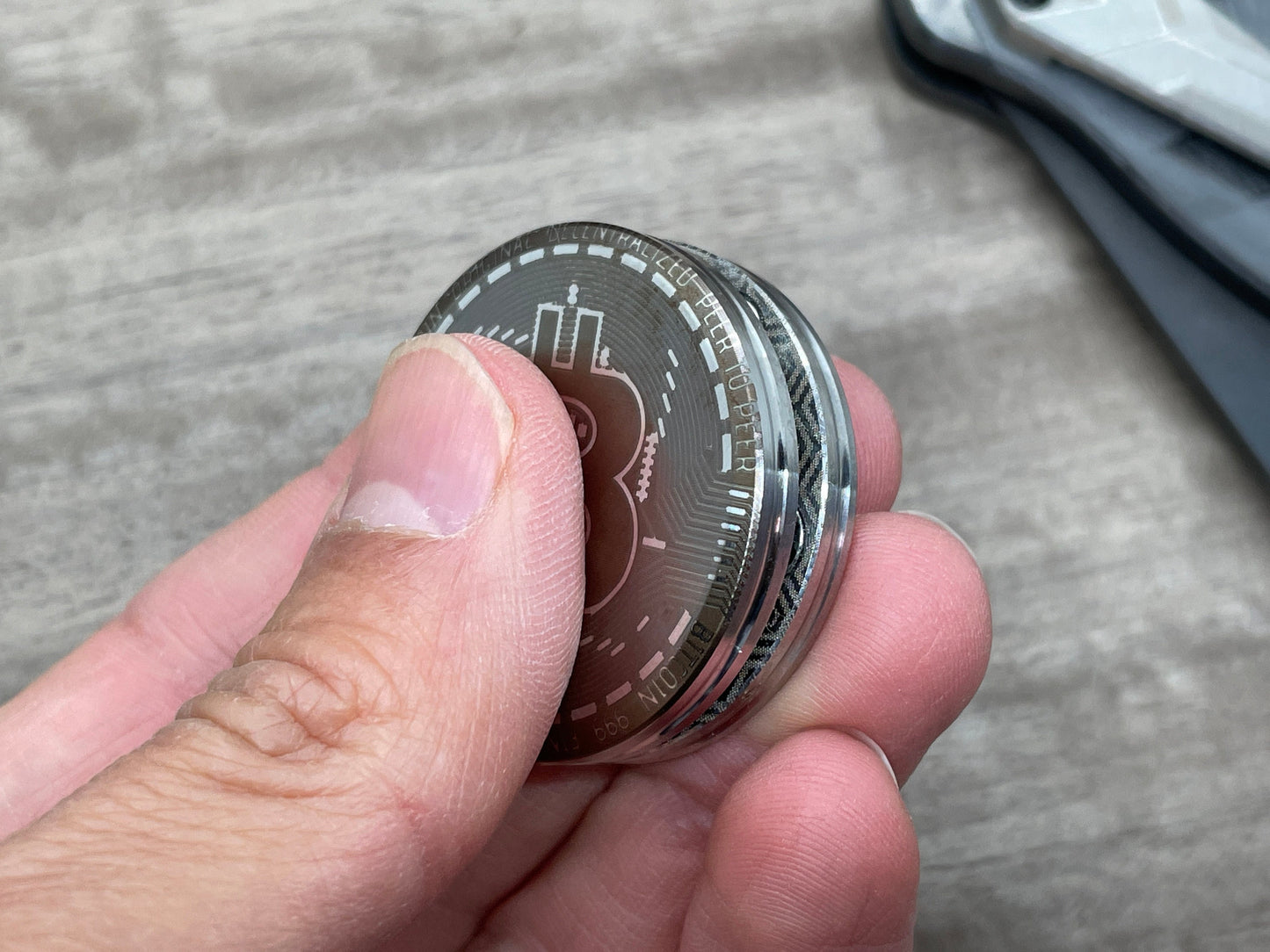 BITCOIN HAPTIC Coins CLICKY Stainless Steel Haptic Slider Fidget