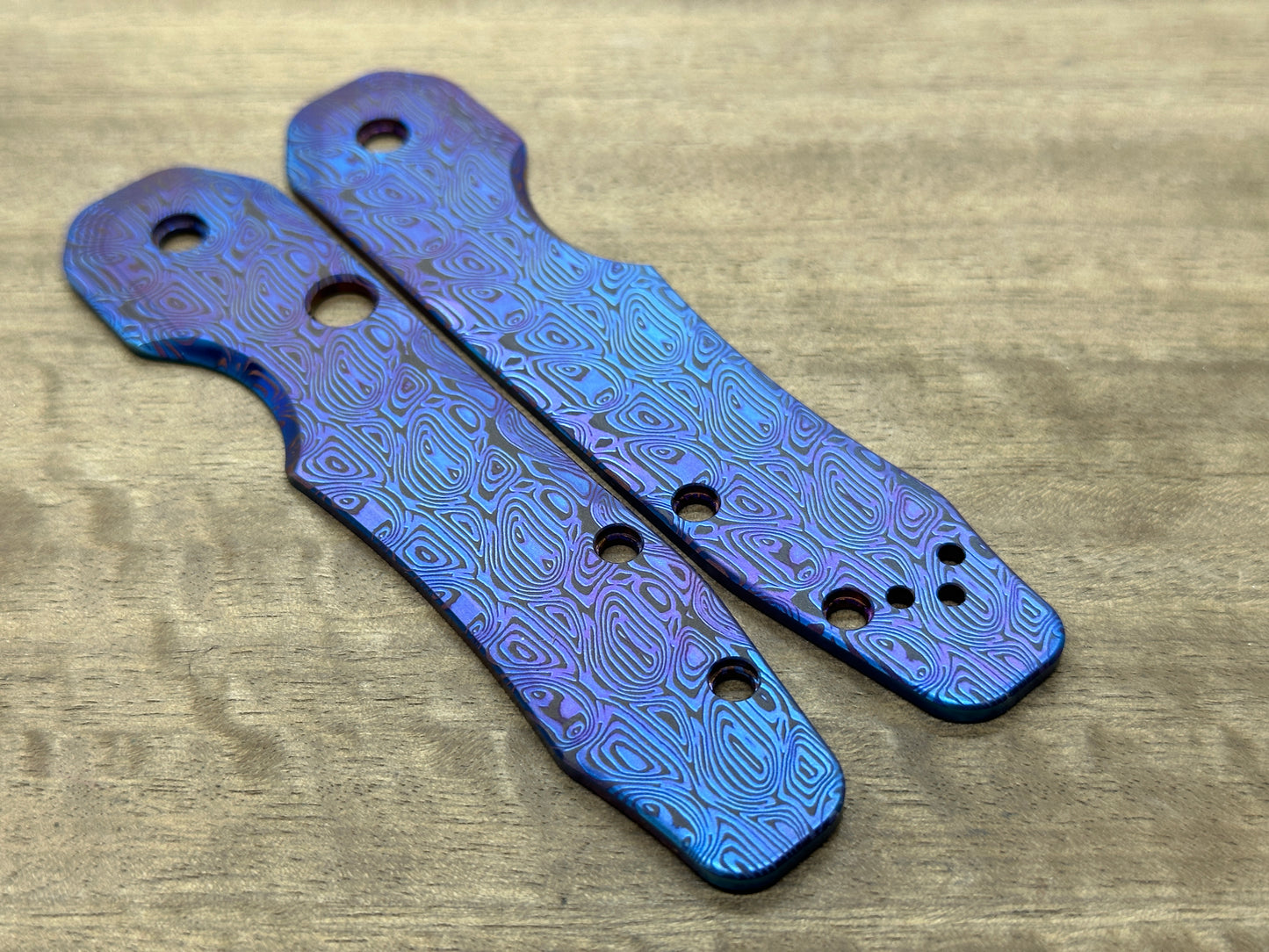 Dama AEGR Flamed Titanium Scales for Spyderco SMOCK