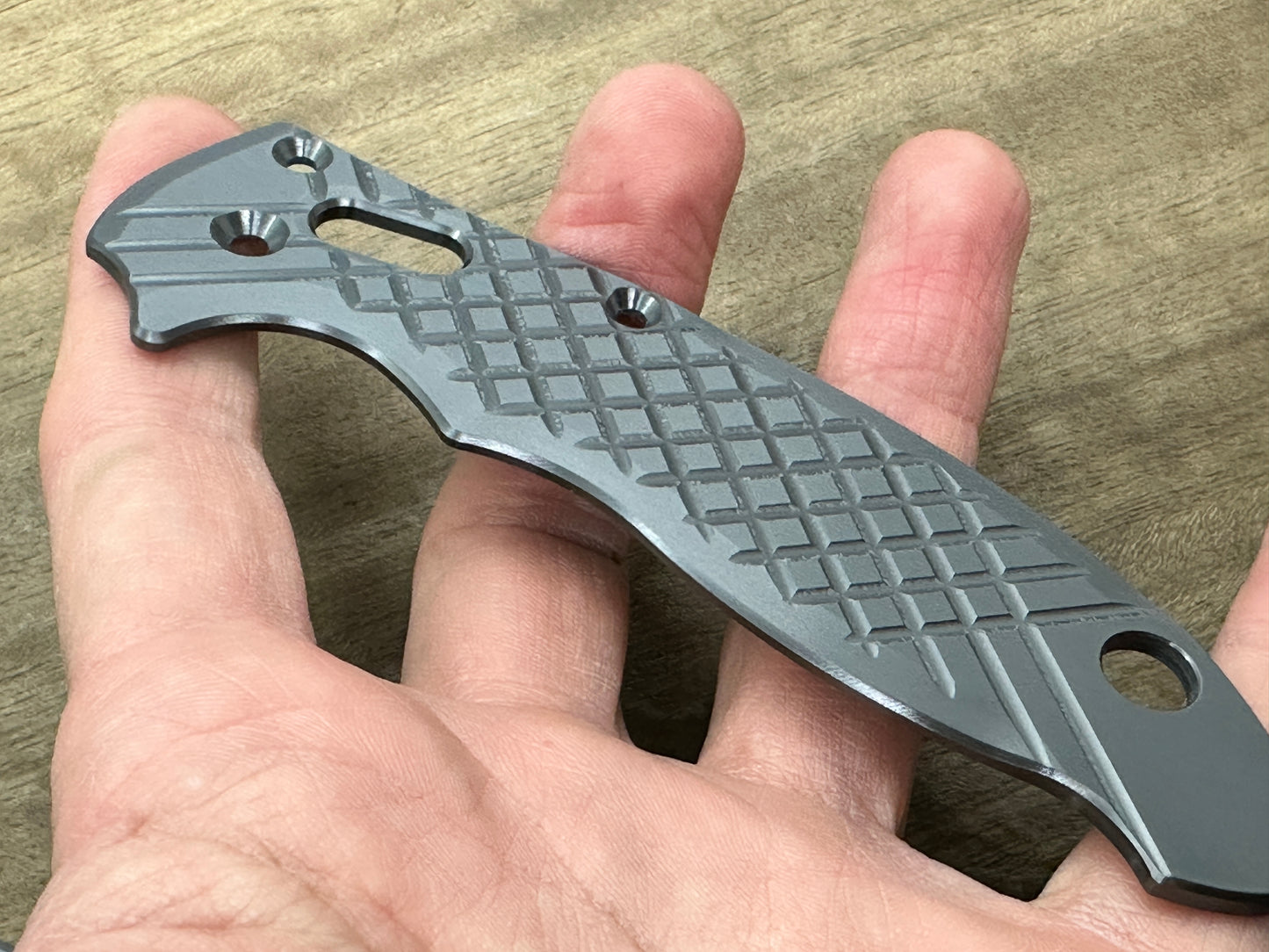 Brushed FRAG milled Zirconium scales for Spyderco MANIX 2