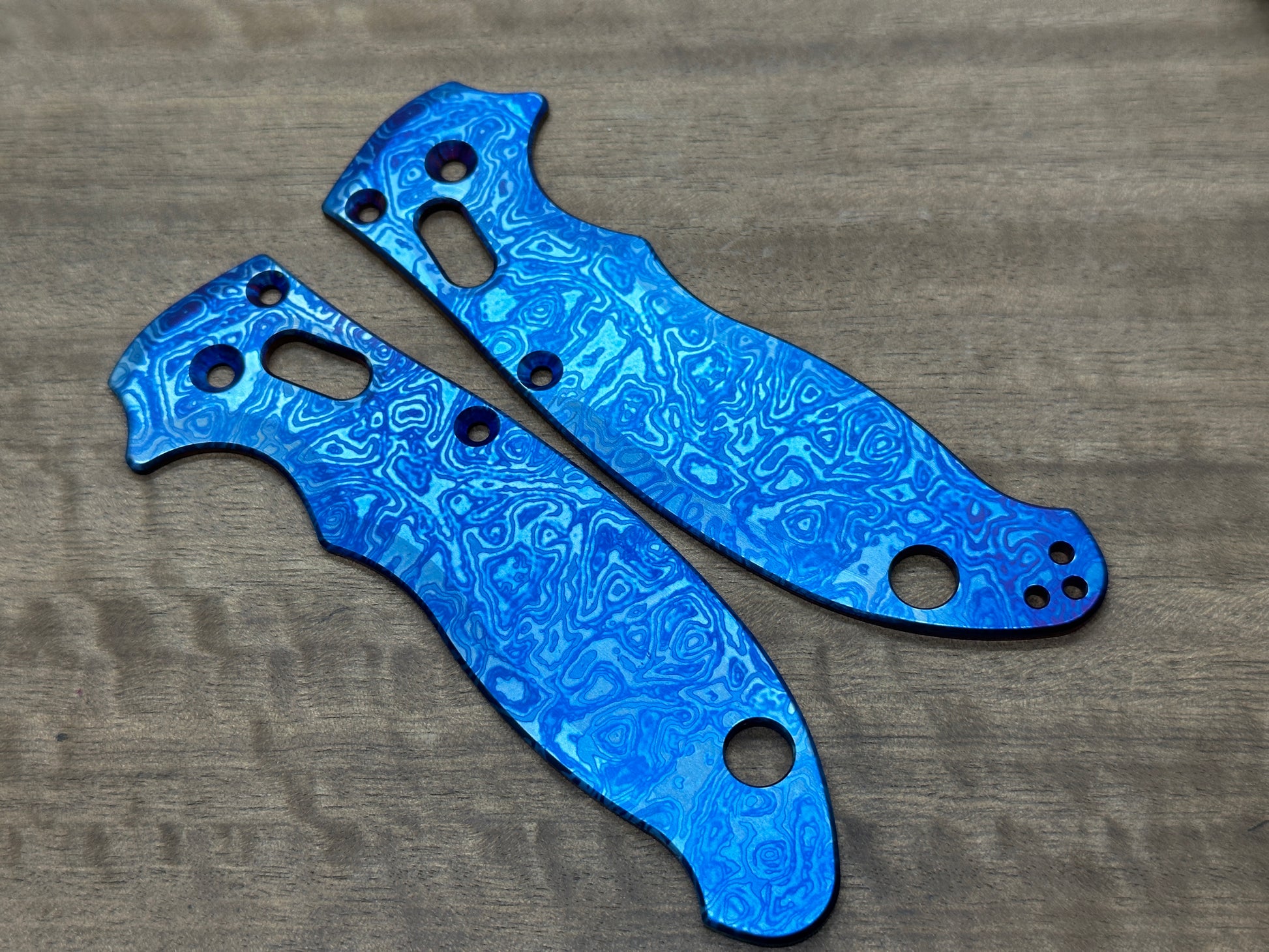 ALIEN Flamed FRAG Cnc milled Titanium scales for Spyderco MANIX 2