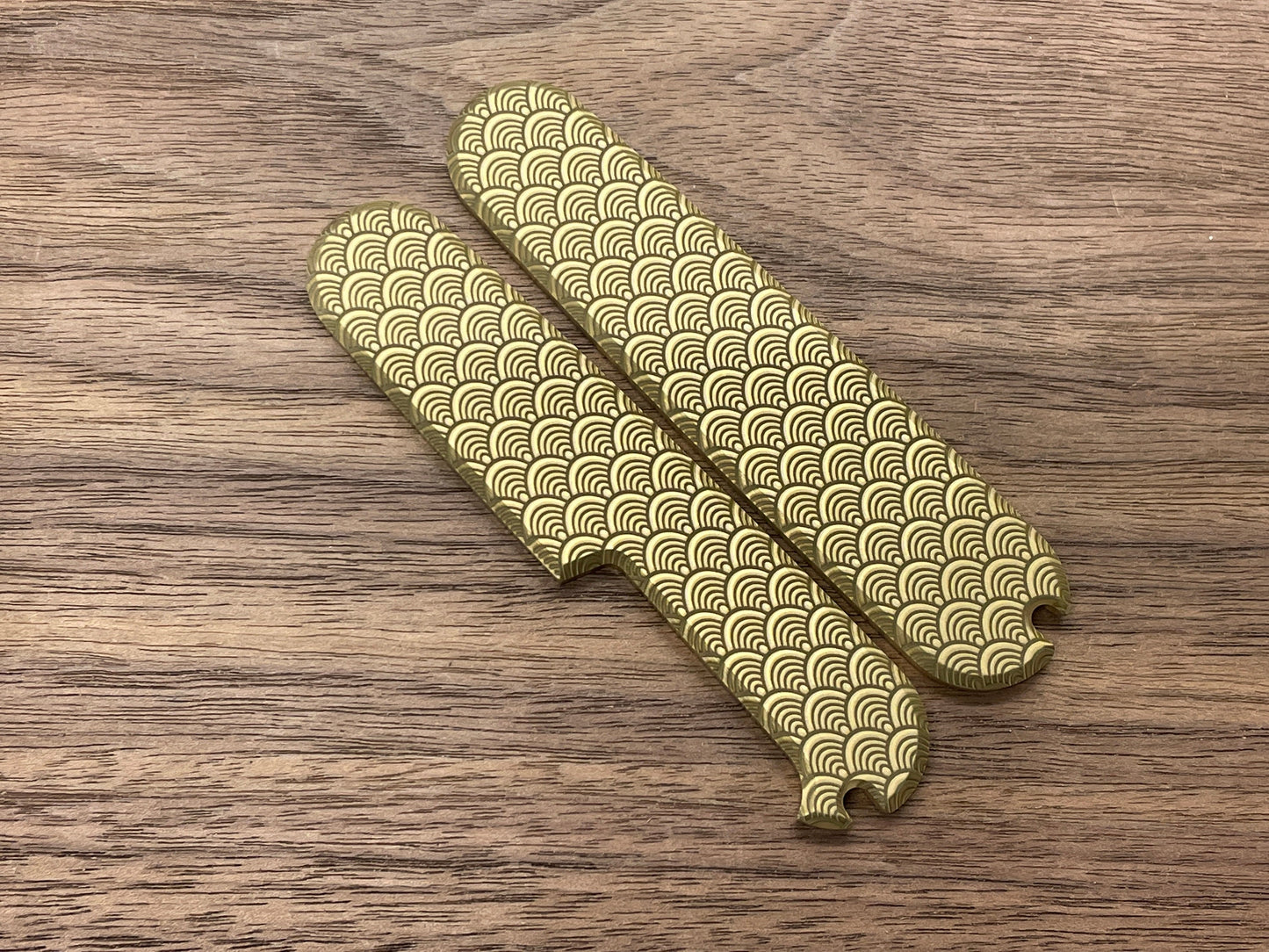 SEIGAIHA 91mm Brass Scales for Swiss Army SAK