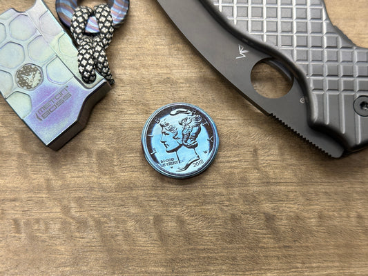 Flamed LIBERTY Titanium Coin for Billetspin GAMBIT