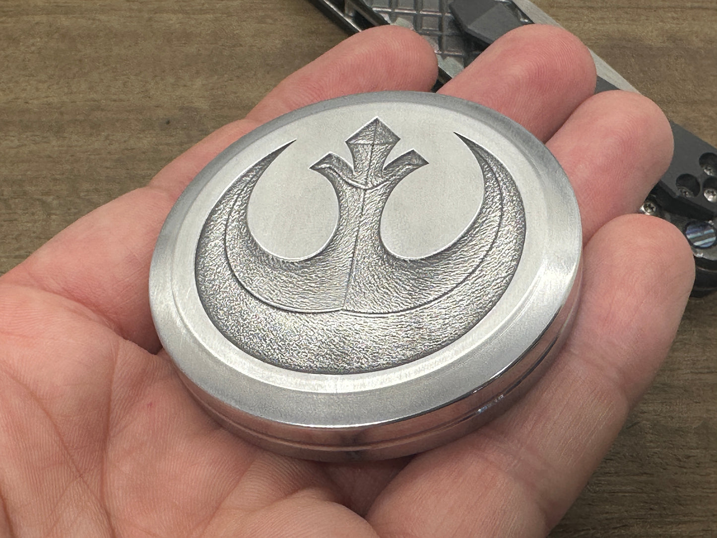 4 sizes REBEL Alliance Deep engraved IMPERIAL Galactic Aluminum Worry Coin