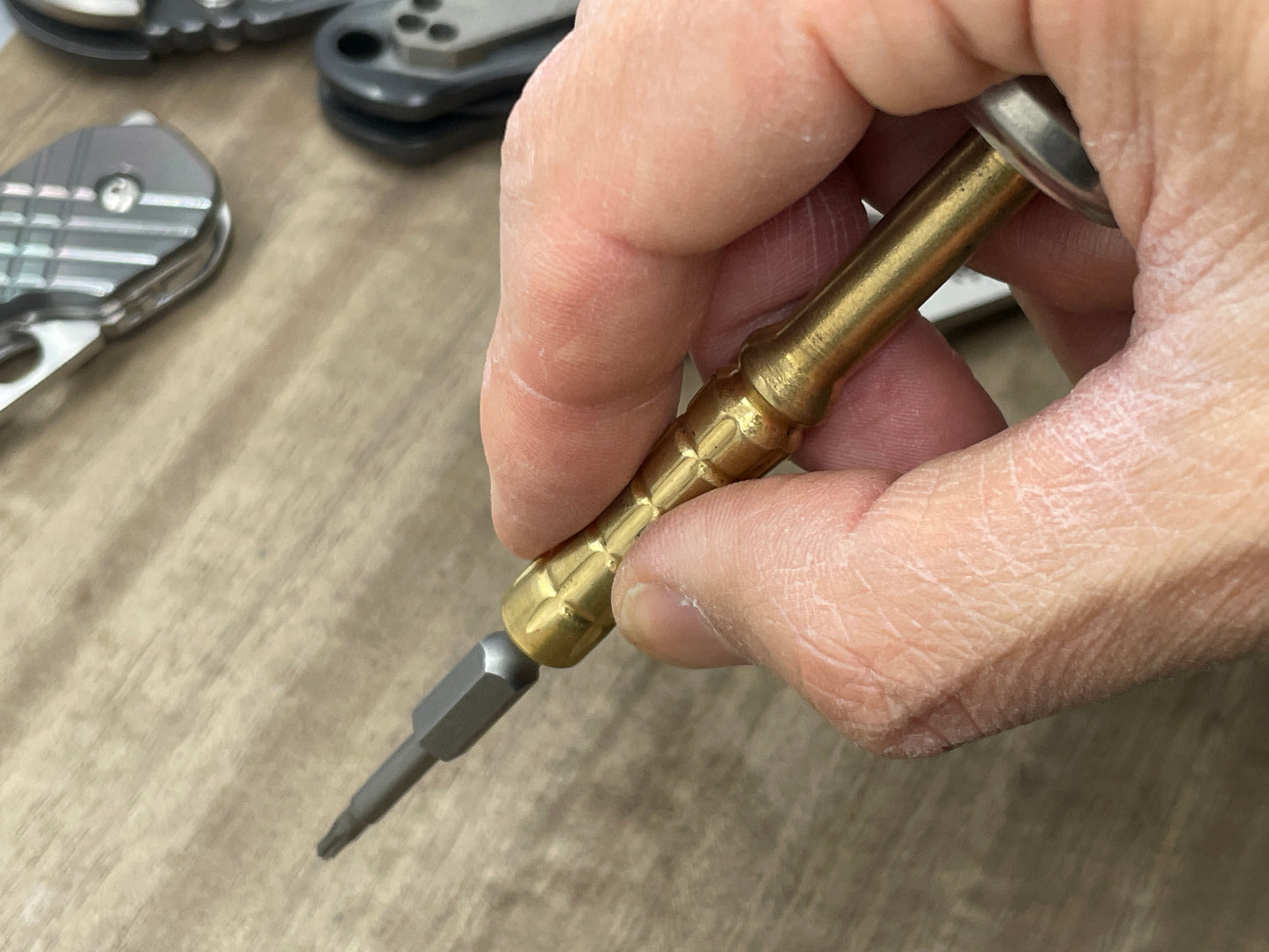 SCREW-BOSS Brass / Titanium Screw Driver