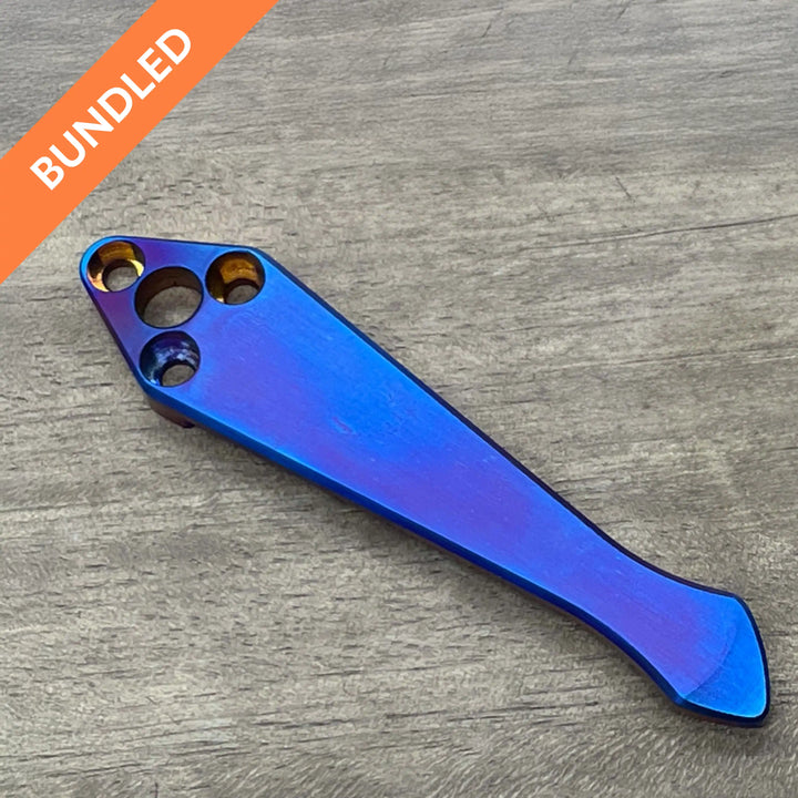 Matching Clip Spyderco Shaman<br>Titanium Standard - Spidy Tip