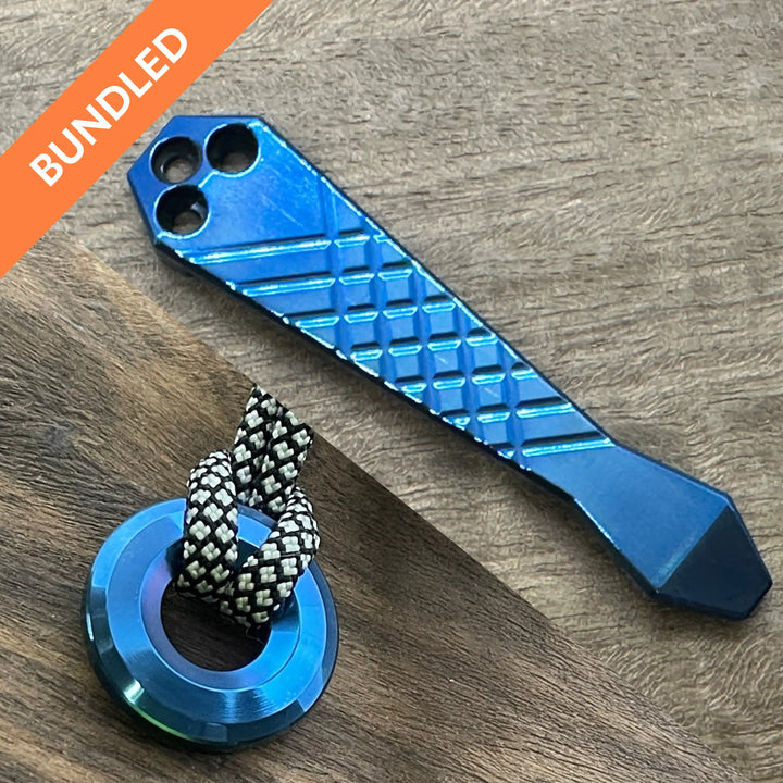Matching Clip + Bead Spyderco<br>Titanium Frag - Diamond Tip