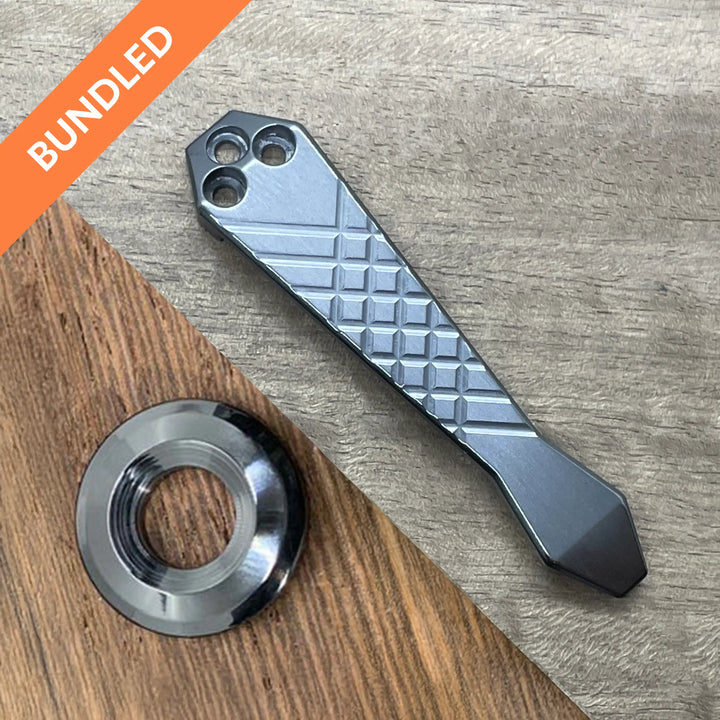 Matching Clip + Bead Spyderco<br>Zirconium Frag - Diamond Tip