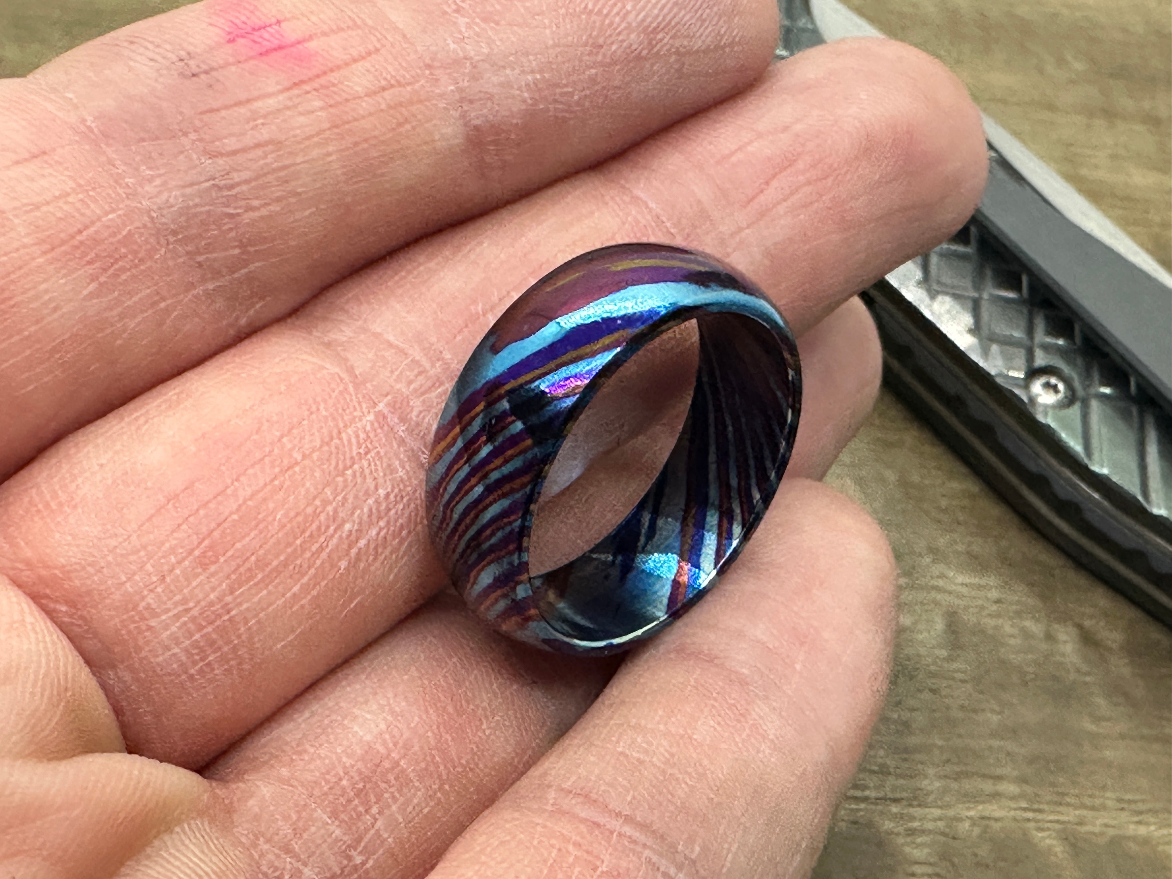 Ring Comfort Timascus US size 8