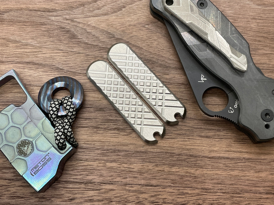 FRAG Cnc milled Titanium 58mm Scales for Swiss Army SAK