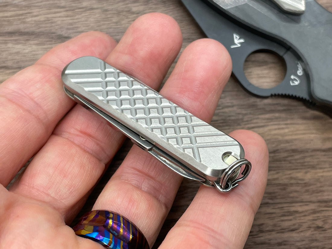 FRAG Cnc milled Titanium 58mm Scales for Swiss Army SAK