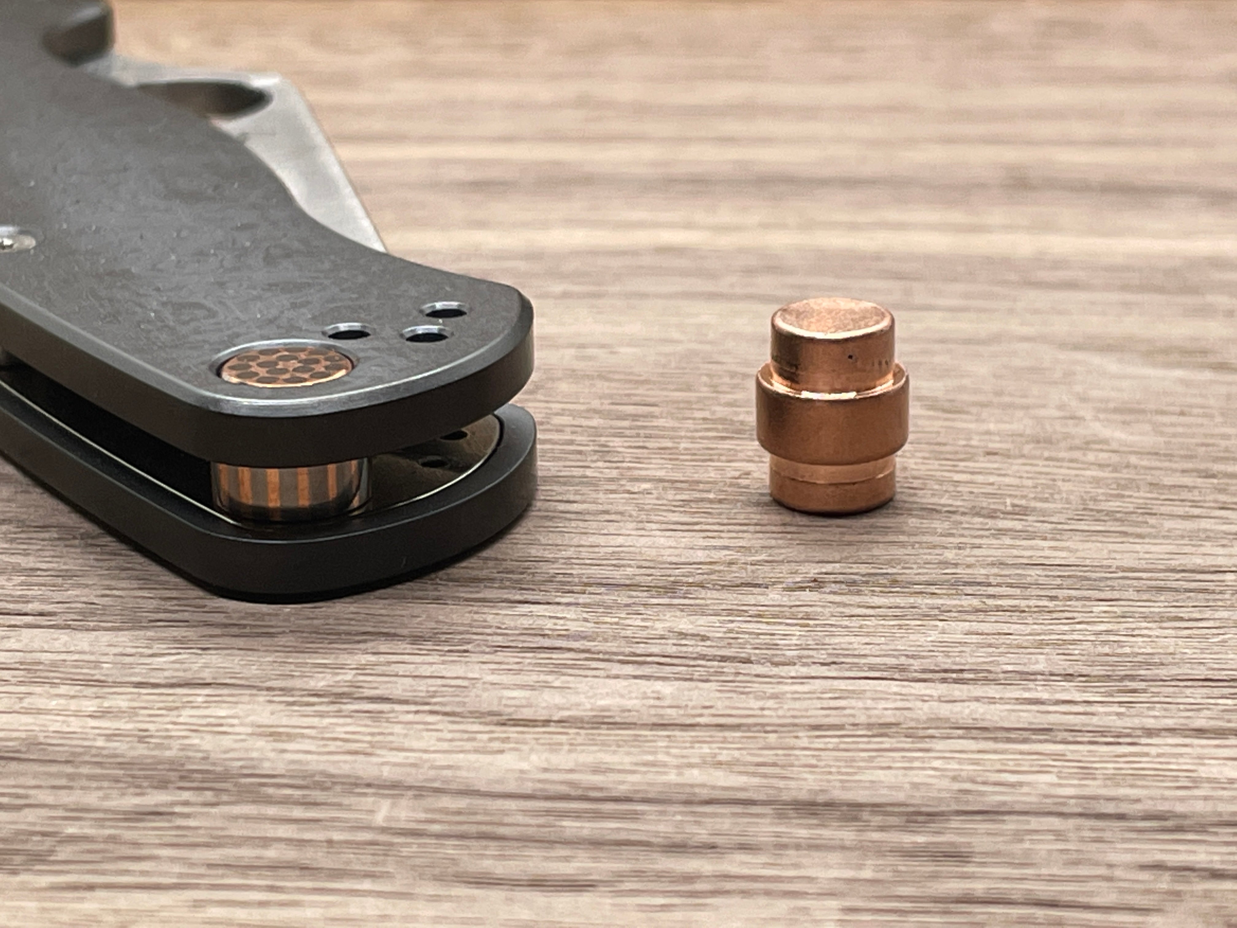Copper Lanyard Hole Plug Spyderco PM2 & PM3
