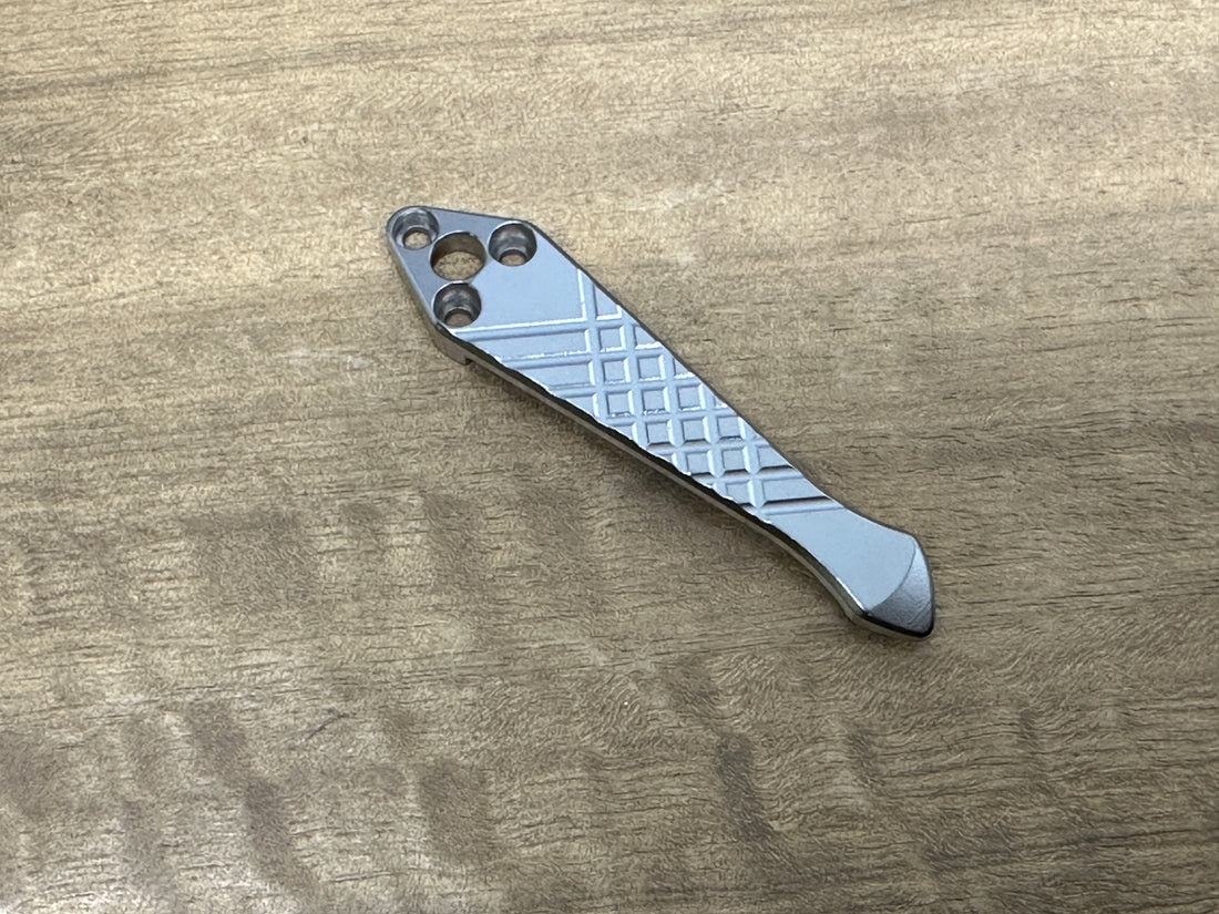 Zirconium FRAG milled CLIP for SHAMAN Spyderco Spidy Tip