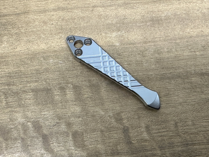 Zirconium FRAG milled CLIP for SHAMAN Spyderco Spidy Tip