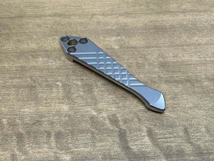 Zirconium FRAG milled CLIP for SHAMAN Spyderco Spidy Tip