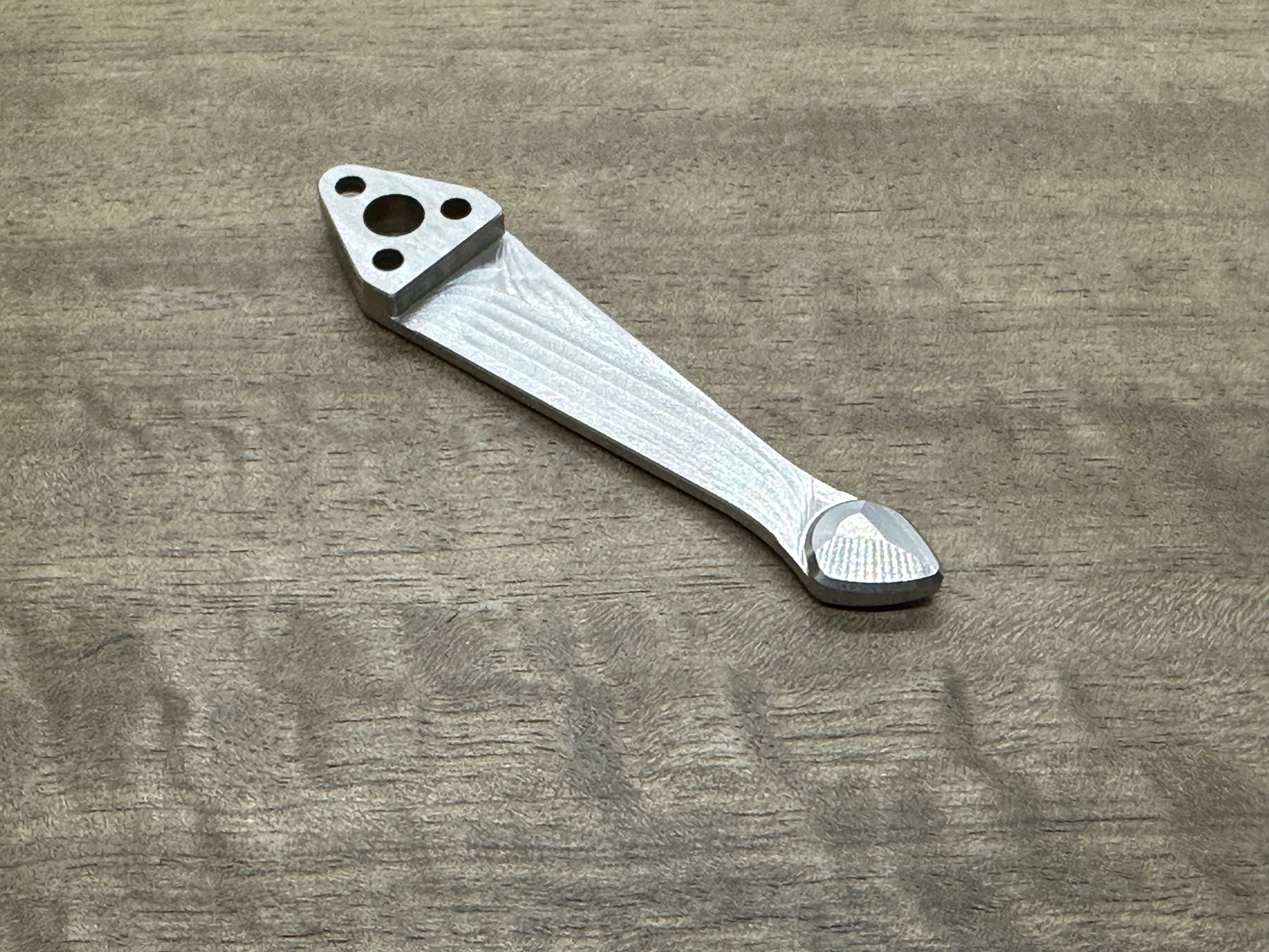 Zirconium FRAG milled CLIP for SHAMAN Spyderco Spidy Tip