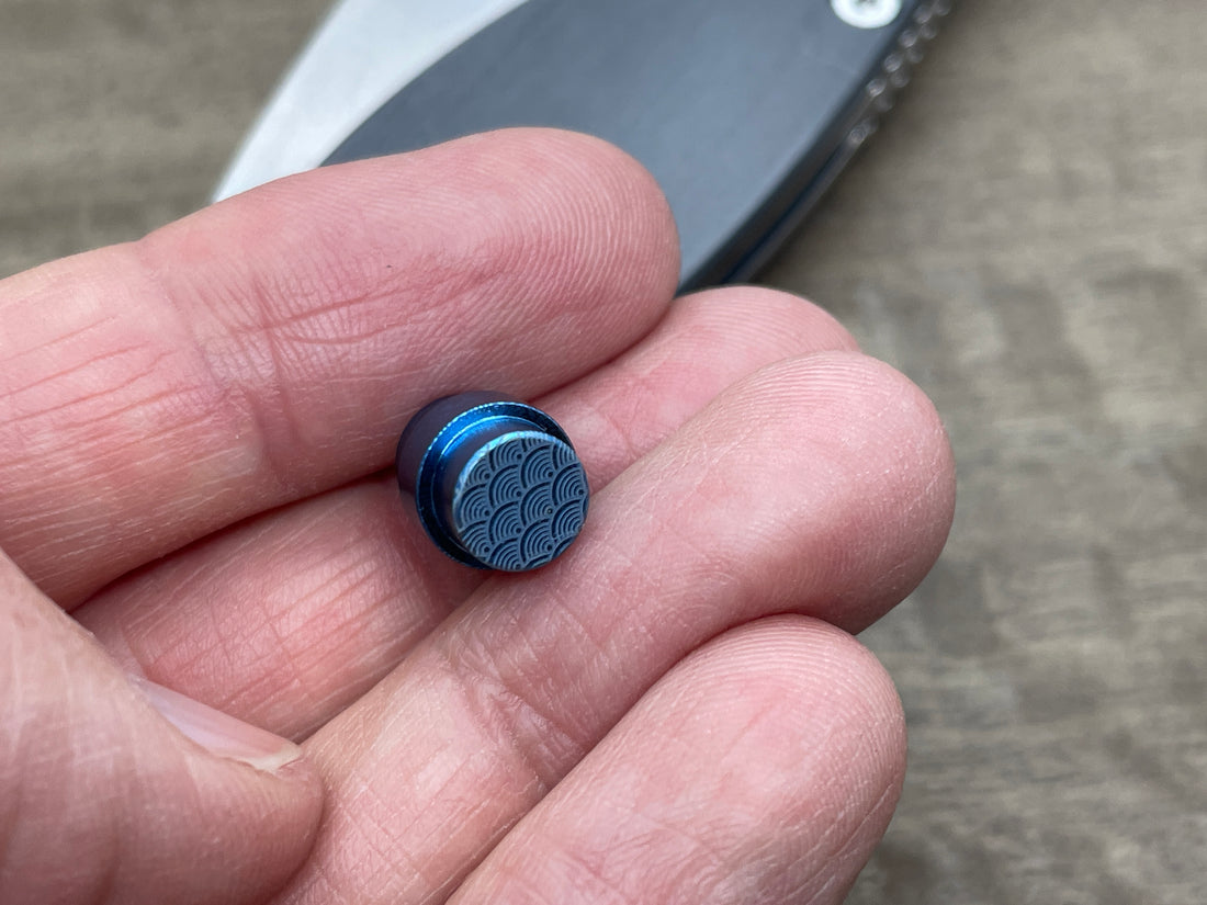 Titanium Lanyard Hole Plug<br>Spyderco Manix 2