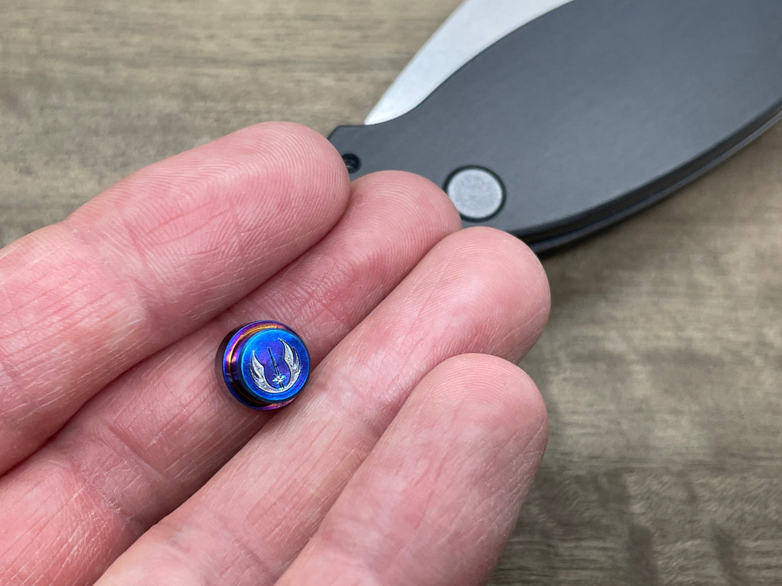 Titanium Lanyard Hole Plug<br>Spyderco Manix 2