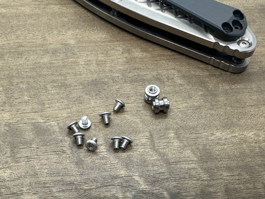 2 Titanium Barrel Spacers Benchmade 940 Osborne conversion kit & 8 screws