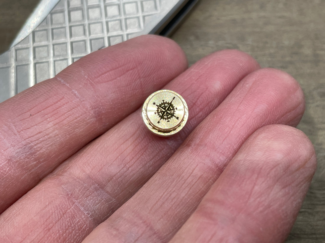 Brass Lanyard Hole Plug<br>Spyderco PM2 & PM3