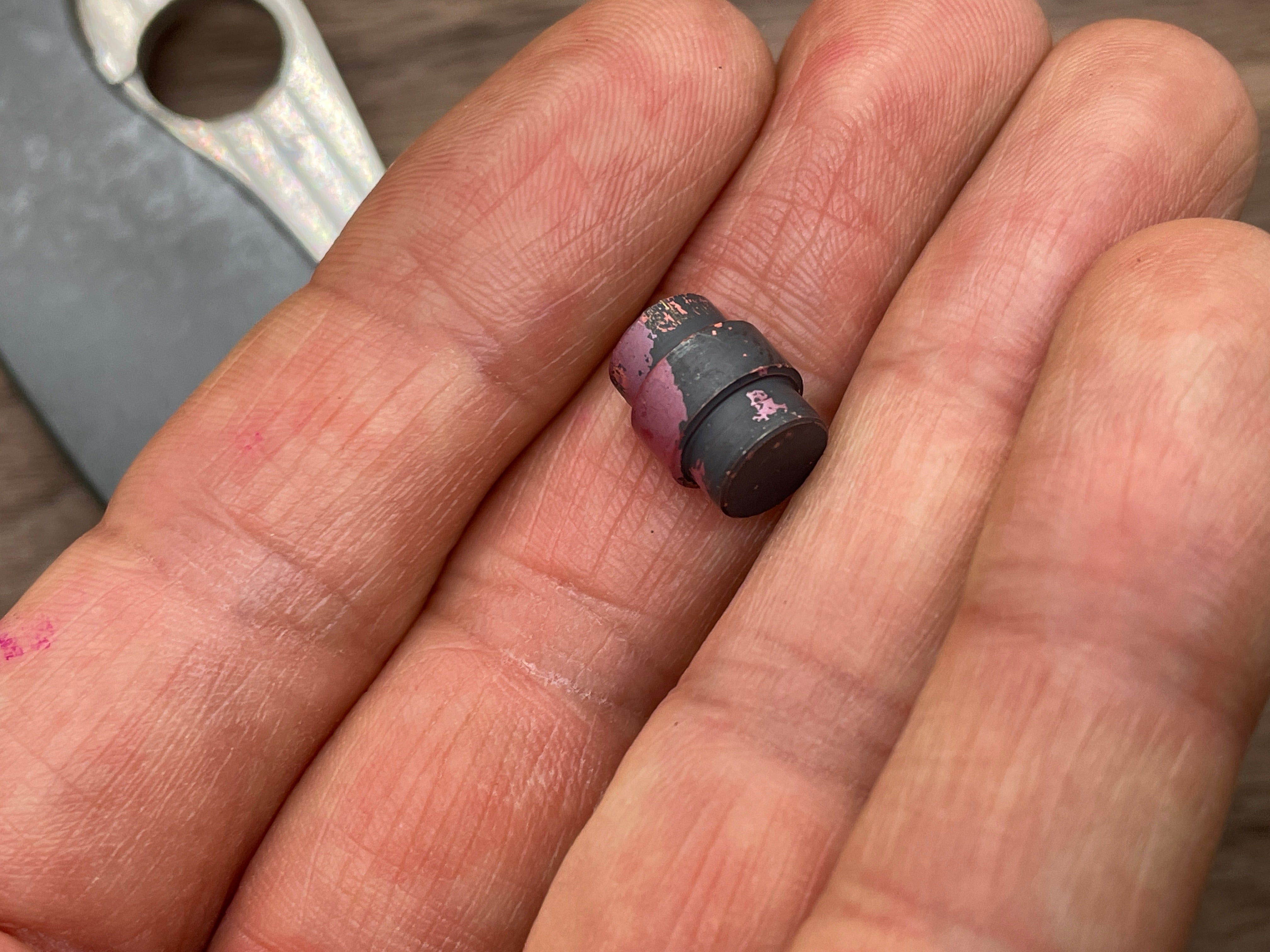 Copper Lanyard Hole Plug<br>Spyderco PM2 & PM3