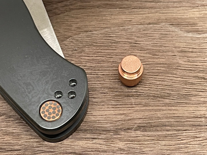 Copper Lanyard Hole Plug Spyderco PM2 & PM3