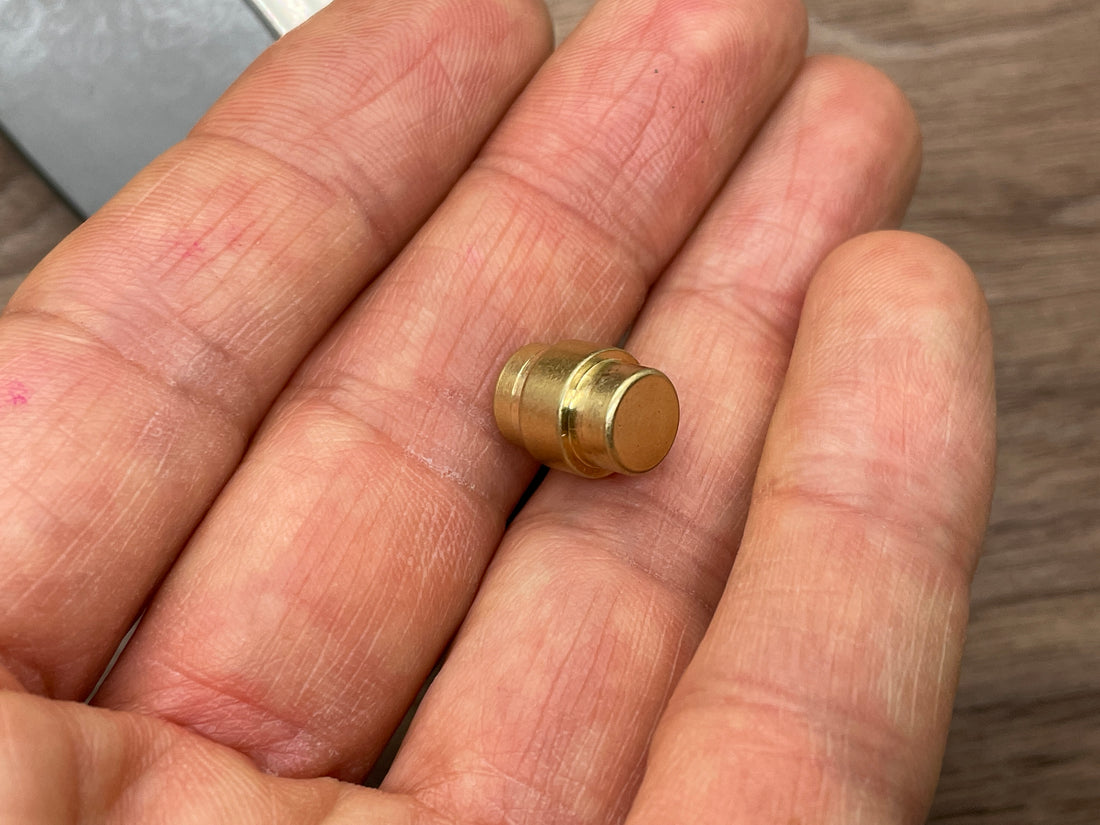 Brass Lanyard Hole Plug Spyderco PM2 & PM3