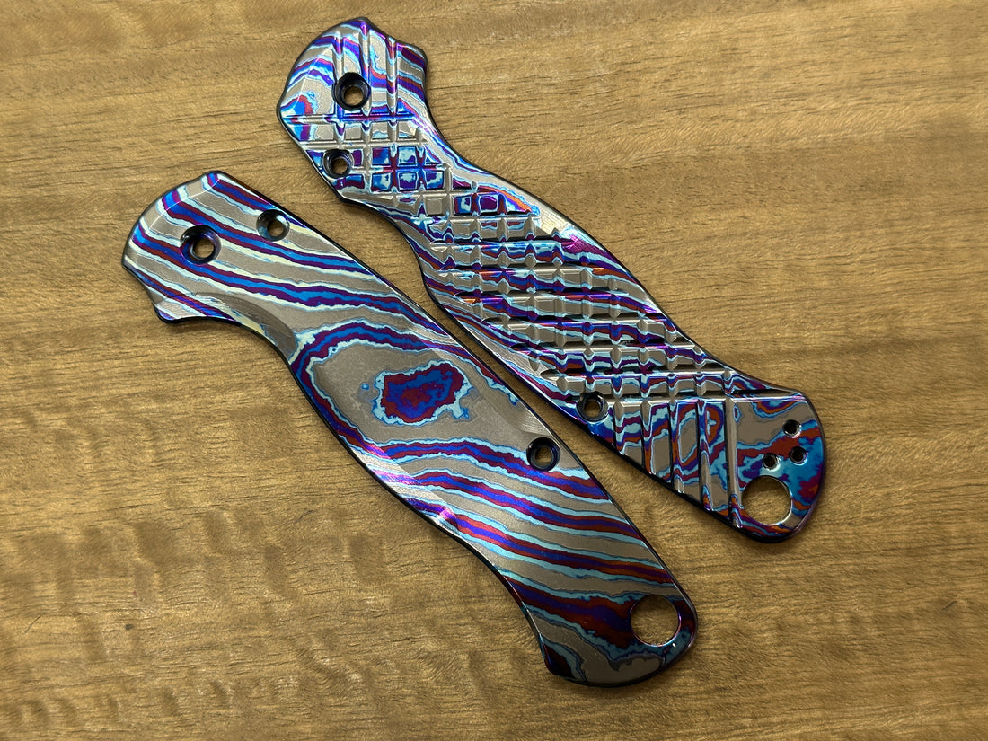 Spyderco Paramilitary 2<br>ZircuTi <br> Side A: STD, Side B: FRAG