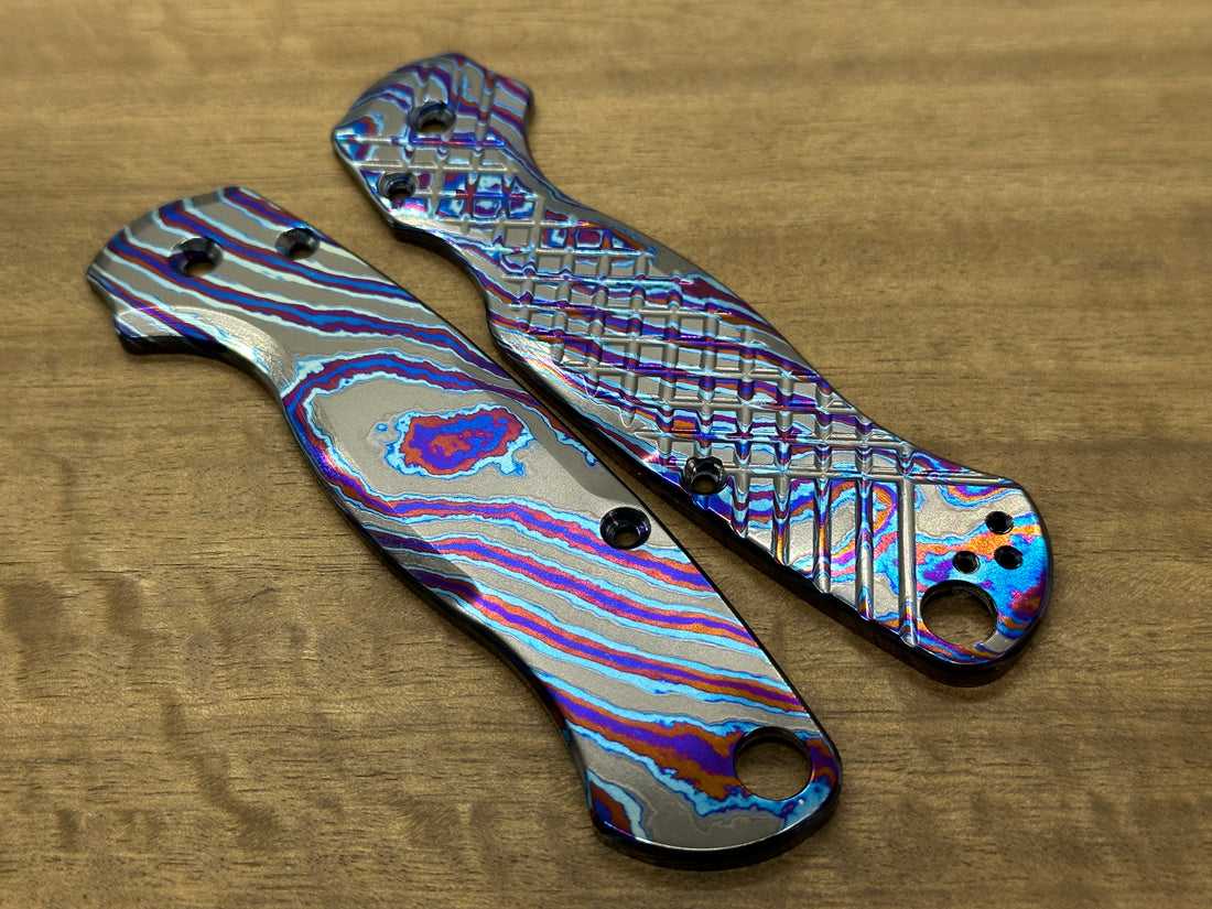 Spyderco Paramilitary 2<br>ZircuTi <br> Side A: STD, Side B: FRAG